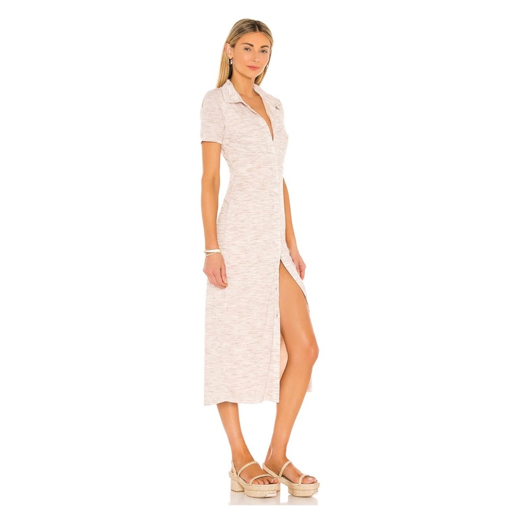 Revolve Lovers and Friends Kayce Midi Dress in Marled Natural - NWT